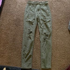Green jeans size 2 never worn